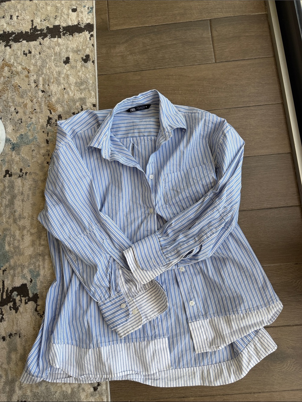 Zara long sleeve button up shirt